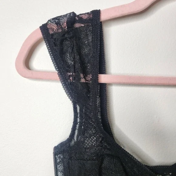 Edikted Rita Lace Corset Top Black y2k Whimsigoth Mall Goth Size Small - Picture 4 of 6